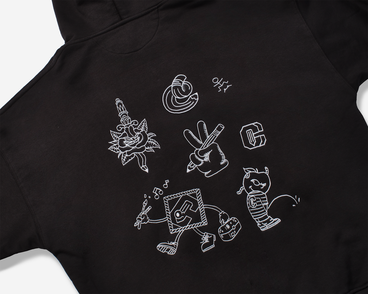 Doodles Hoodie Outlined