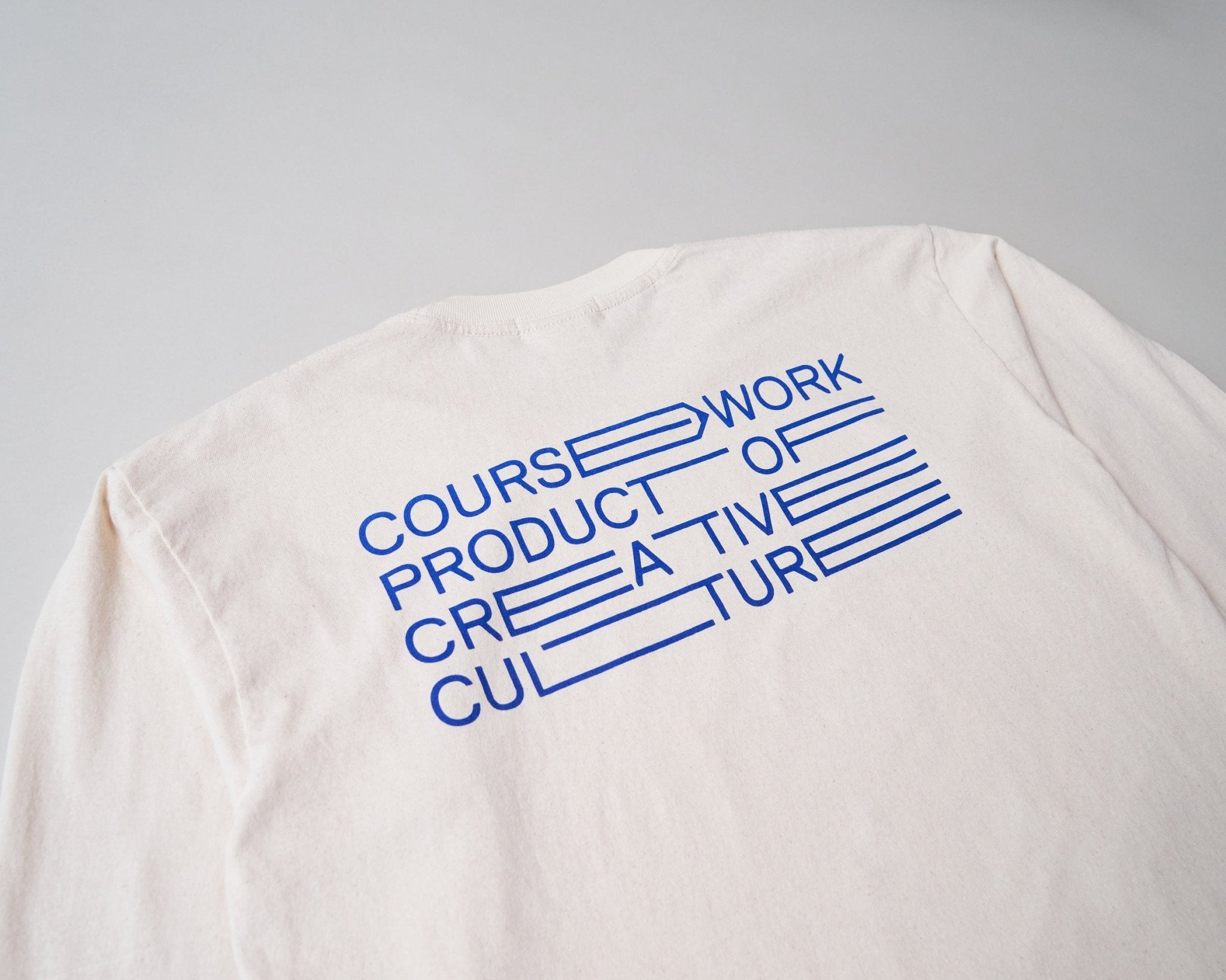 Full Width Text Long Sleeve - Natural - Coursework