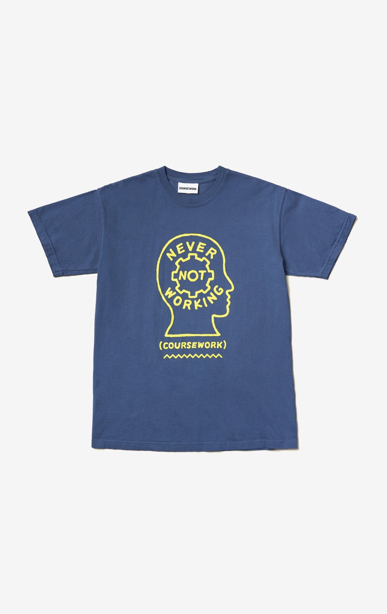 Never Not Working Tee - Blue - Coursework