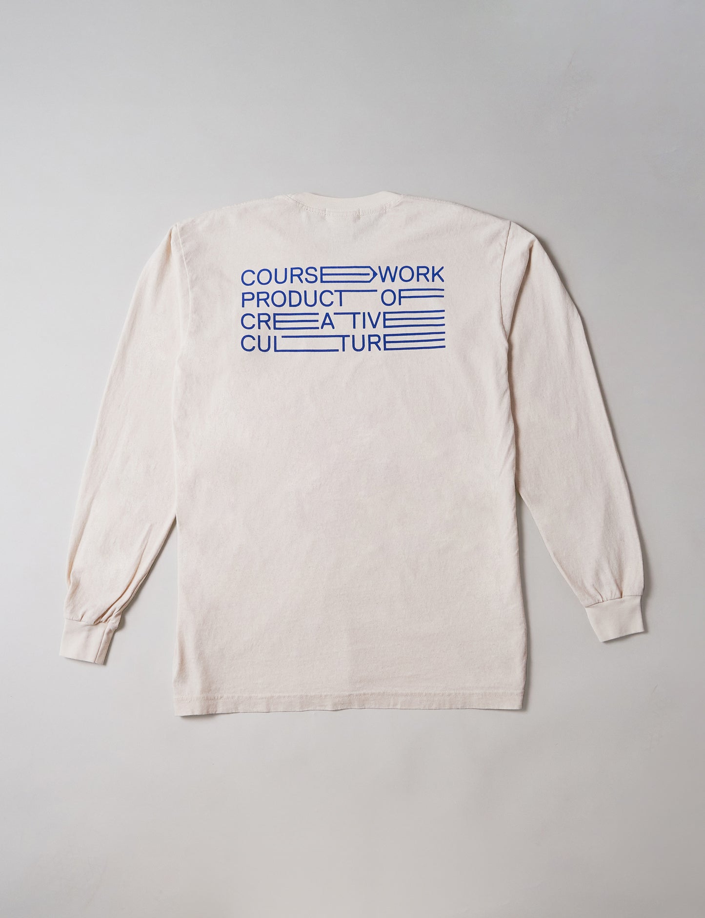 Full Width Text Long Sleeve - Natural